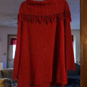 Long sleeve cowl neck sweater